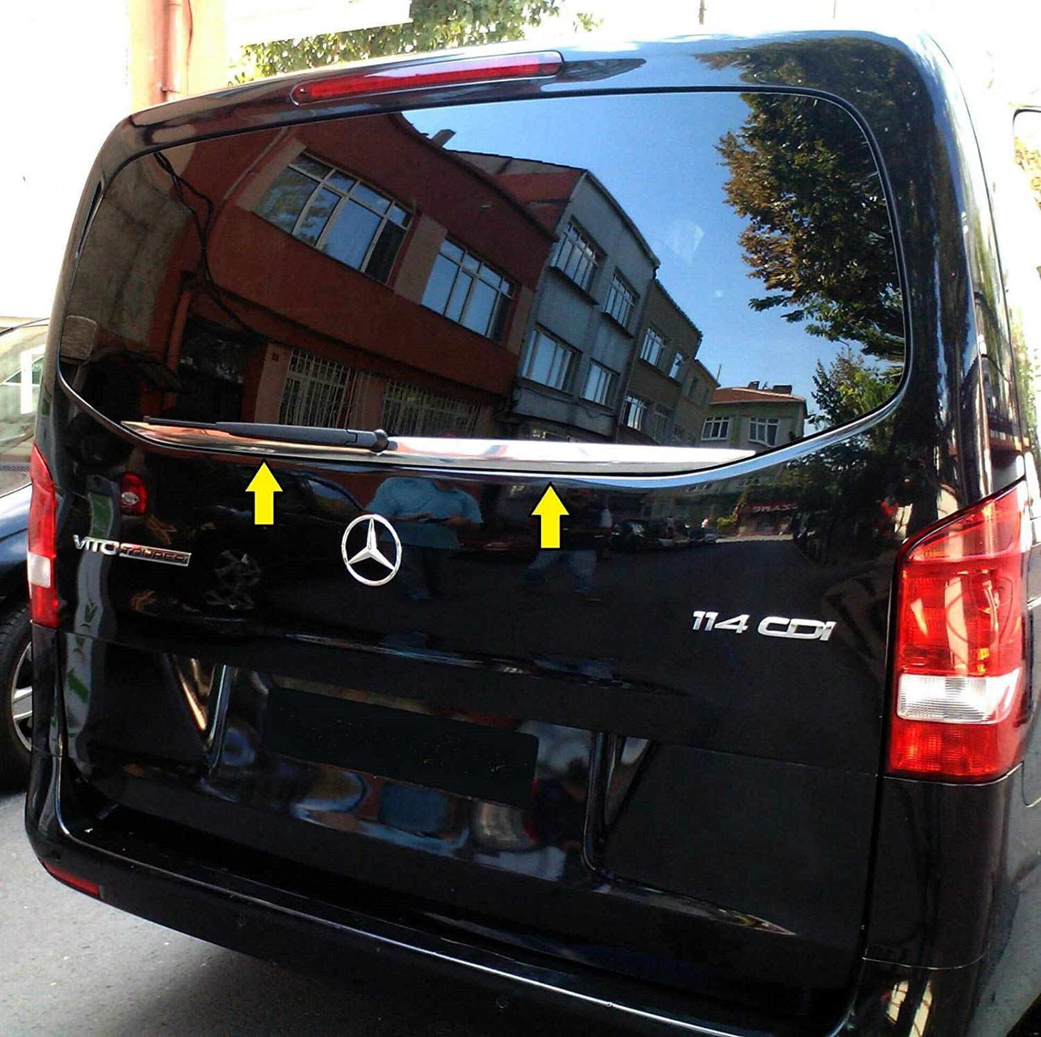 VITO W447 Chromowana stal nierdzewna Tylne okno 2014+
