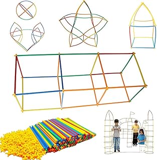 Boosns Construction Toy Building Sticks Set, 200/400 Pieces, Multicoloured Connectors, Creative STEM Learning Toy from 3 Years (400)