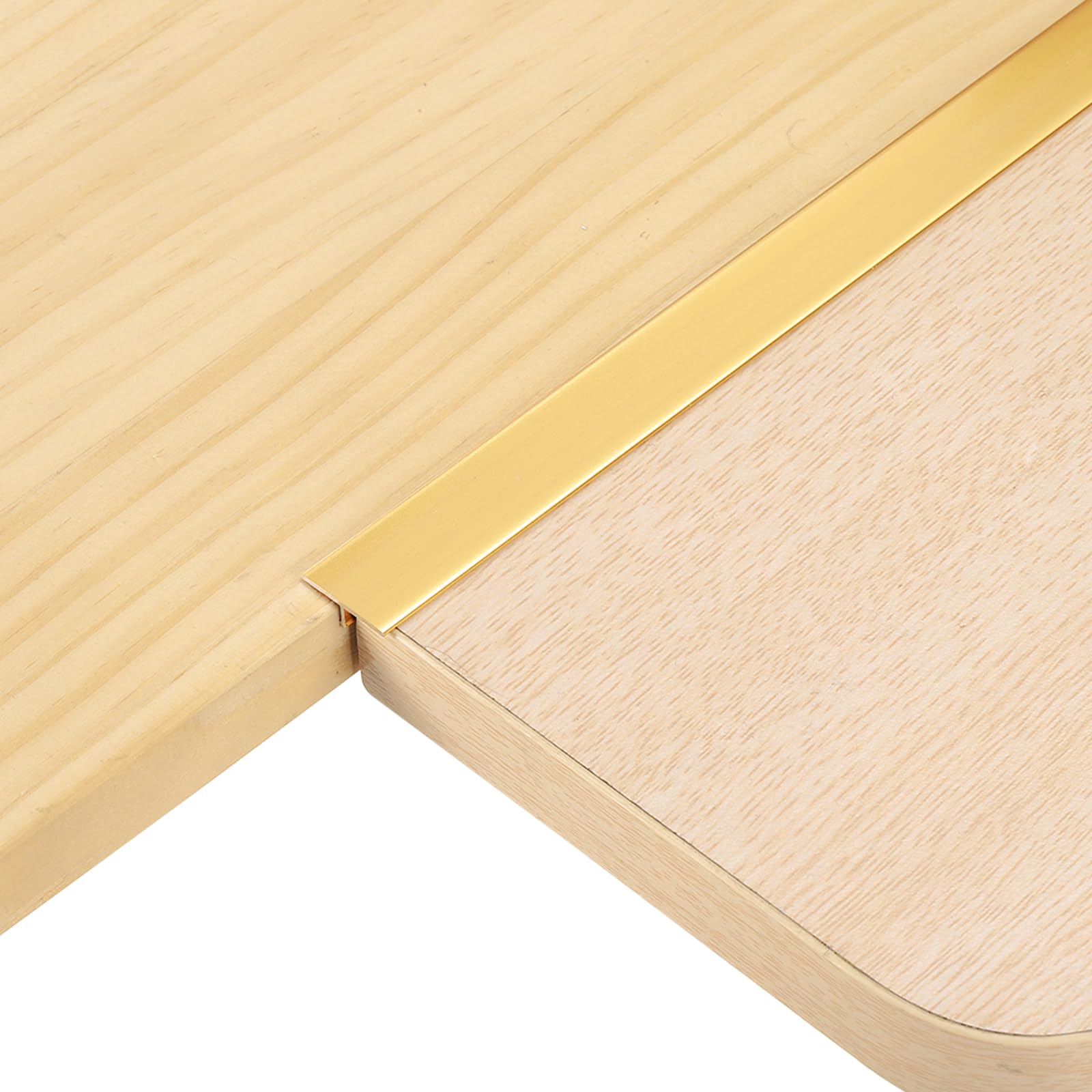 sourcing map 4Pcs 2.9ft x 0.59" T Molding Floor Transition Strips, Aluminium Alloy Vinyl Flooring Gap Trim for Joining Laminate Planks Tiles Floor Gaps, Gold — image 1