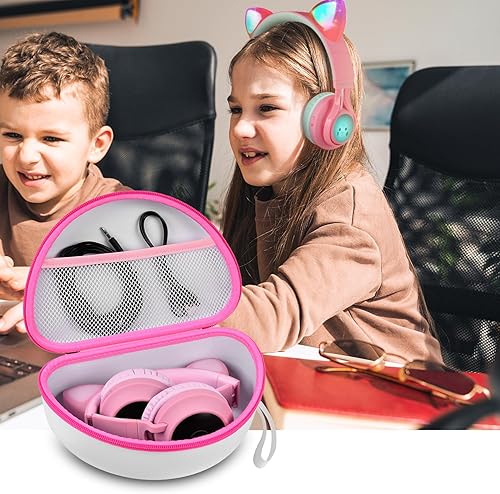 Vista 27 de Funda para auriculares Riwbox CT-7 rosa/para Jack CT-7S Cat Green 0.138 in/para iClever IC-HS01/Picun/para FosPower Bluetooth inalámbrico sobre