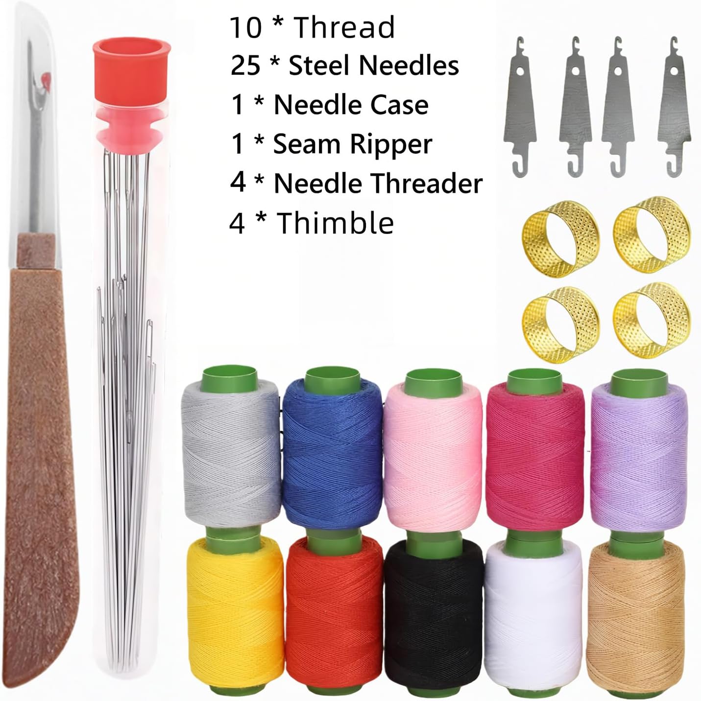 45PCS Steel needles for hand sewing, Stainless Steel Sewing Needles, Steel Needle Sewing Kit,sewing needles, Portable DIY Handcraft Set, Suitable for Beginners &Handicraft Enthusiasts& Daily Use