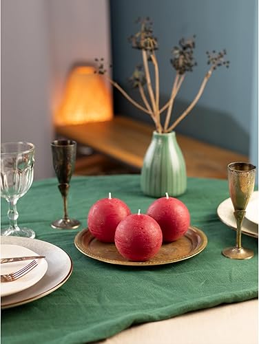 Miniatura 4 de CANDWAX Juego de 3 velas redondas de 3 pulgadas, decoración perfecta para decoración de bodas y velas románticas, velas sin perfume de larga