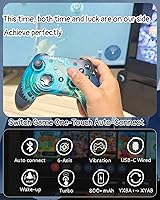 Vista 3 de Wzuiсov RGB Game Controller with Phone Mount - for Switch, iOS/Android, PC, TV Box & Tesla via Bluetooth/USB-C Wired (USB-A Adapter Included)