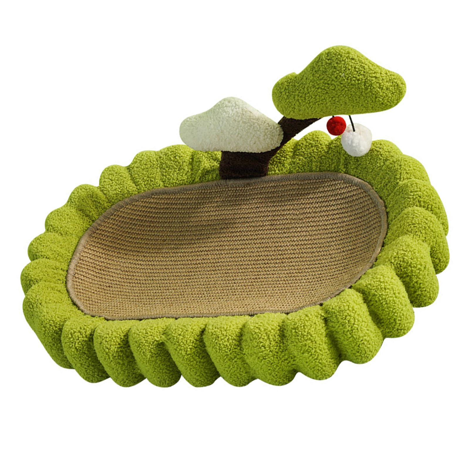 ZenithAur Cat Scratcher Bed with Adorable Money Tree Shape for Indoor Cats to Satisfy Natural Scratching Instincts, a Durable Sisal Pet Scratching Bowl