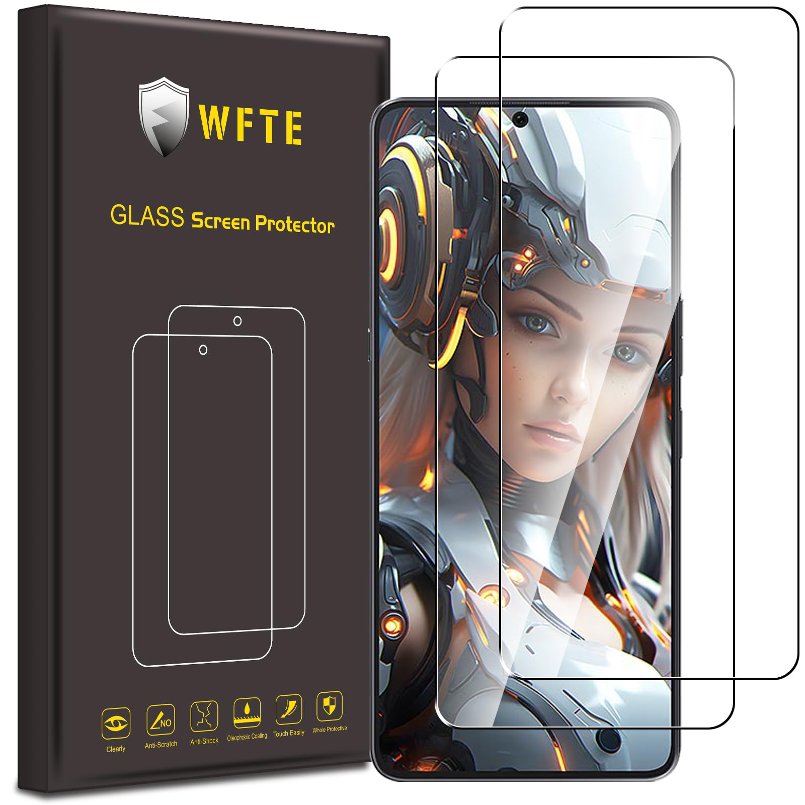 WFTE[2-Pack Screen Protector for Cubot Max 5,Anti-Scratch,High Transparency,Anti-fingerprint,Bubble-Free,Dust-Free Premium Tempered Glass Screen Protector