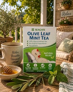 Seagate Products Olive Leaf Herbal Mint Tea 24 Count (pack of 1)