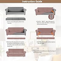 Vista 129 de WEERRW Fundas de terciopelo para sofá de 2 cojines, fundas de sofá de felpa de terciopelo de lujo de alta elasticidad, con parte inferior elástica