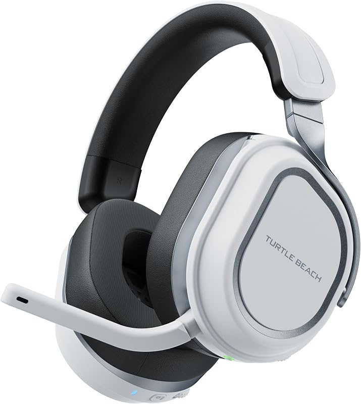 Turtle Beach Stealth 700 Wireless Multiplatform Gaming Headset for PS5 & PC | PlayStation, PS4, Bluetooth, 60mm Dual Drivers, 80-Hr Battery, Noise-Cancelling Flip-to-Mute Mic, Dual Transmitters, White