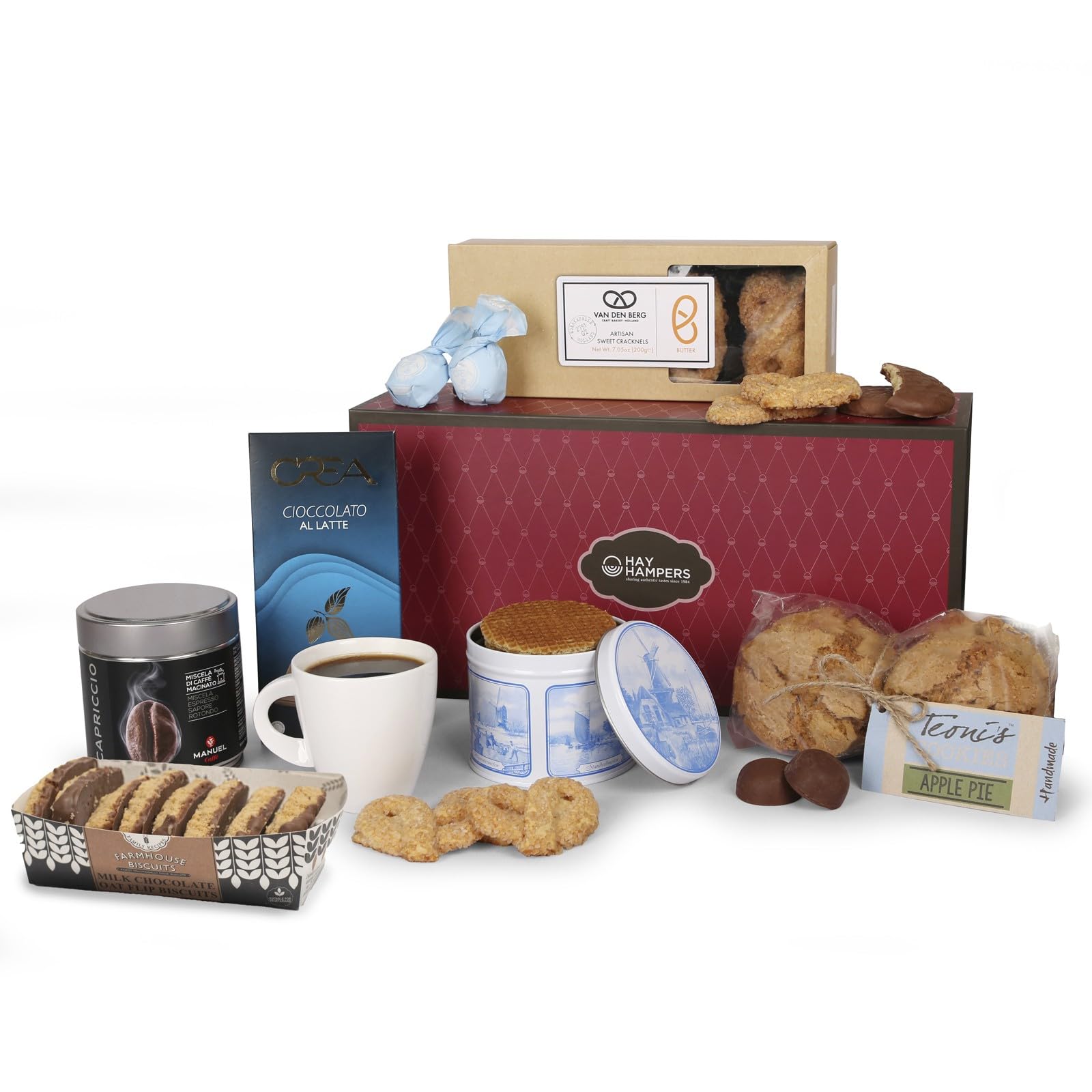 Father’s Day Gift Hamper With Coffee, Biscuits & Chocolate – Treats and Coffee Hamper - Perfect Father’s Day Hamper For Men by Hay Hampers
