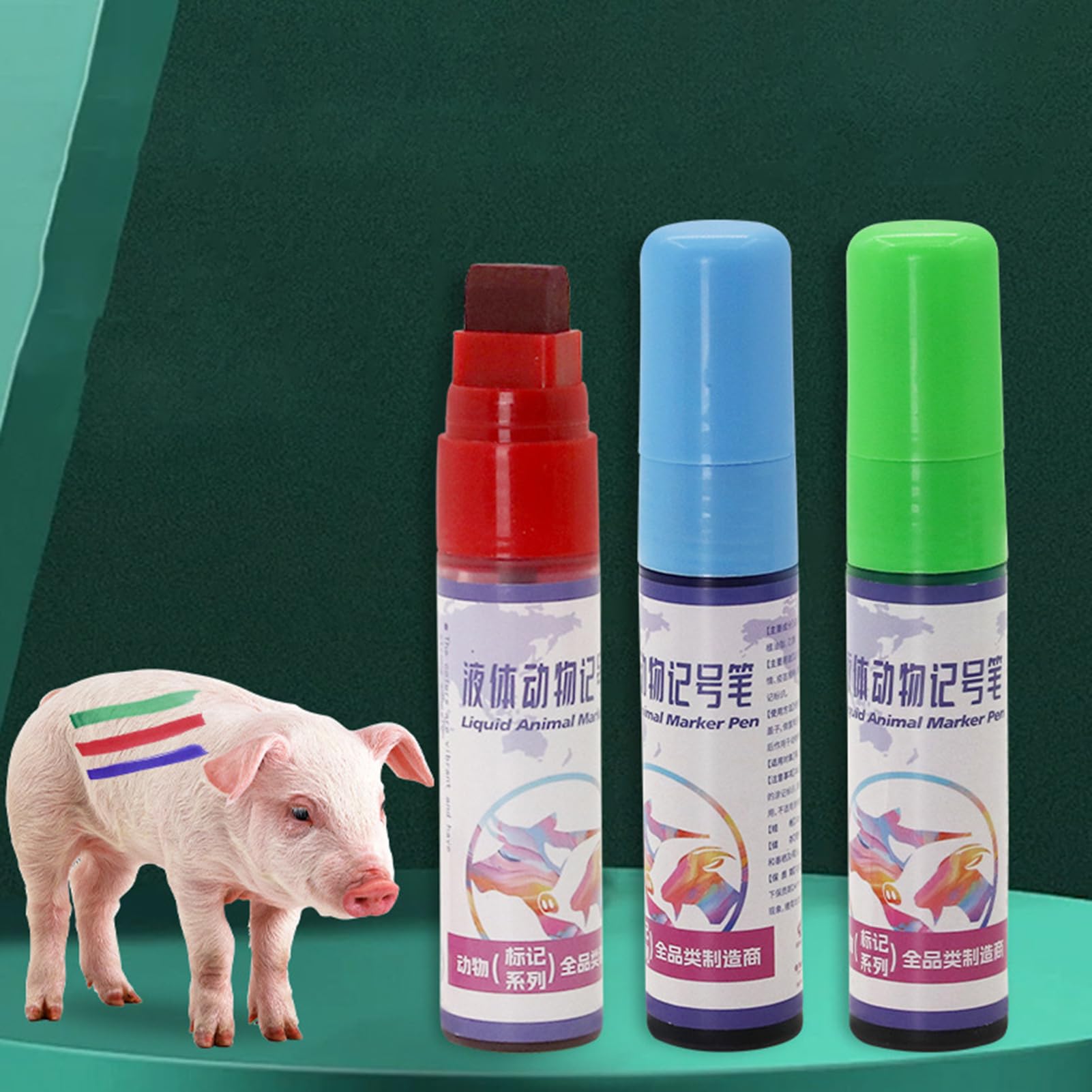 Peinture de Marquage pour Bétail,Lot De 3 Crayons D'Identification Pour Animaux,Crayons de Marquage pour Ovins - pour Bovins, Ovins, Caprins et l'Agriculture