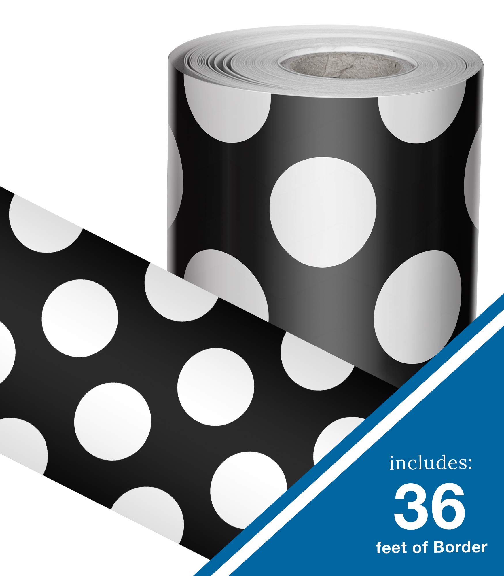 Buy Schoolgirl Style Straight Polka Dot Bulletin Board Border—Rolled