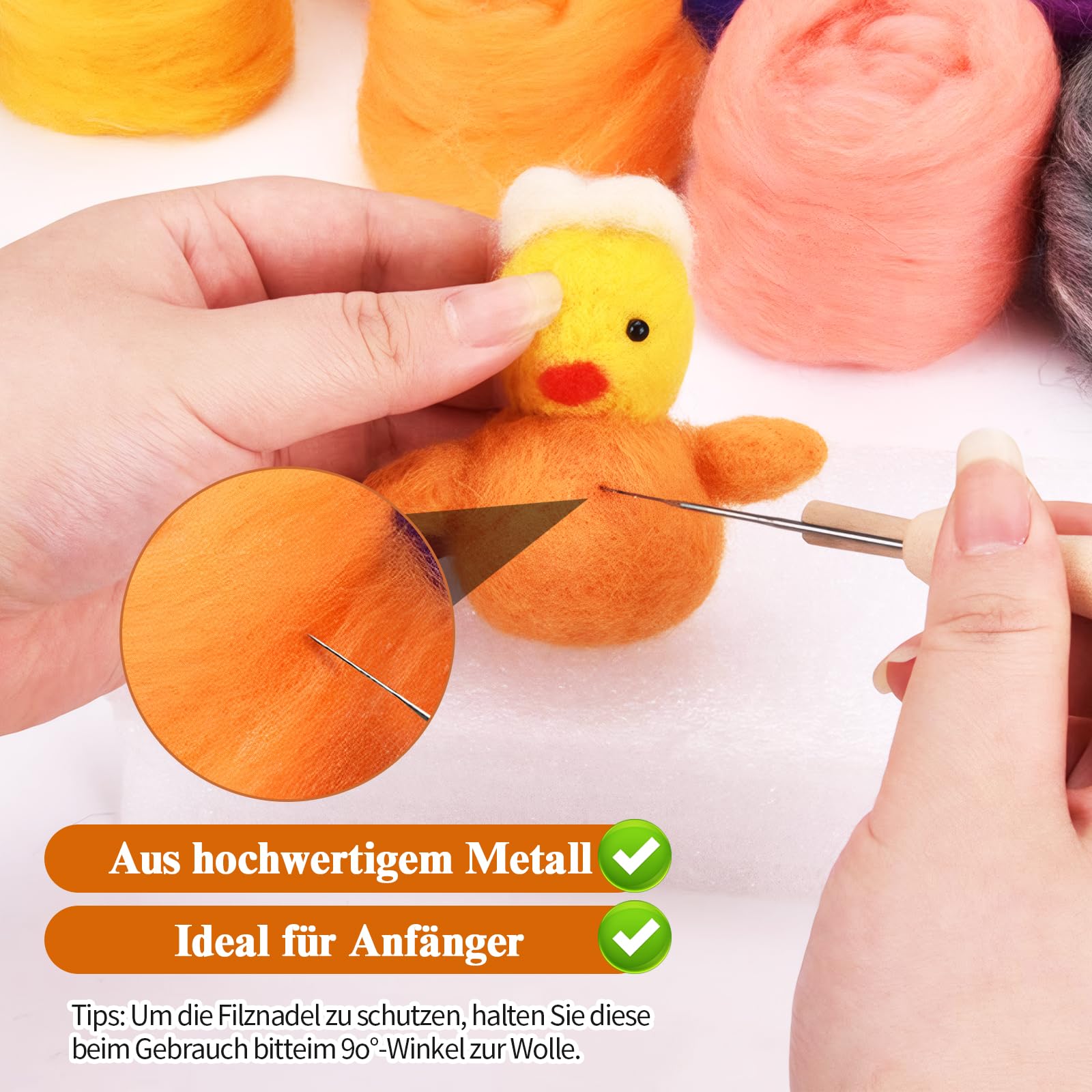 tlidfgeo Felting Needle Set, Felting Wool Needles, Felting Needles for Dry Felting with Needles in 3 Sizes - Image 2