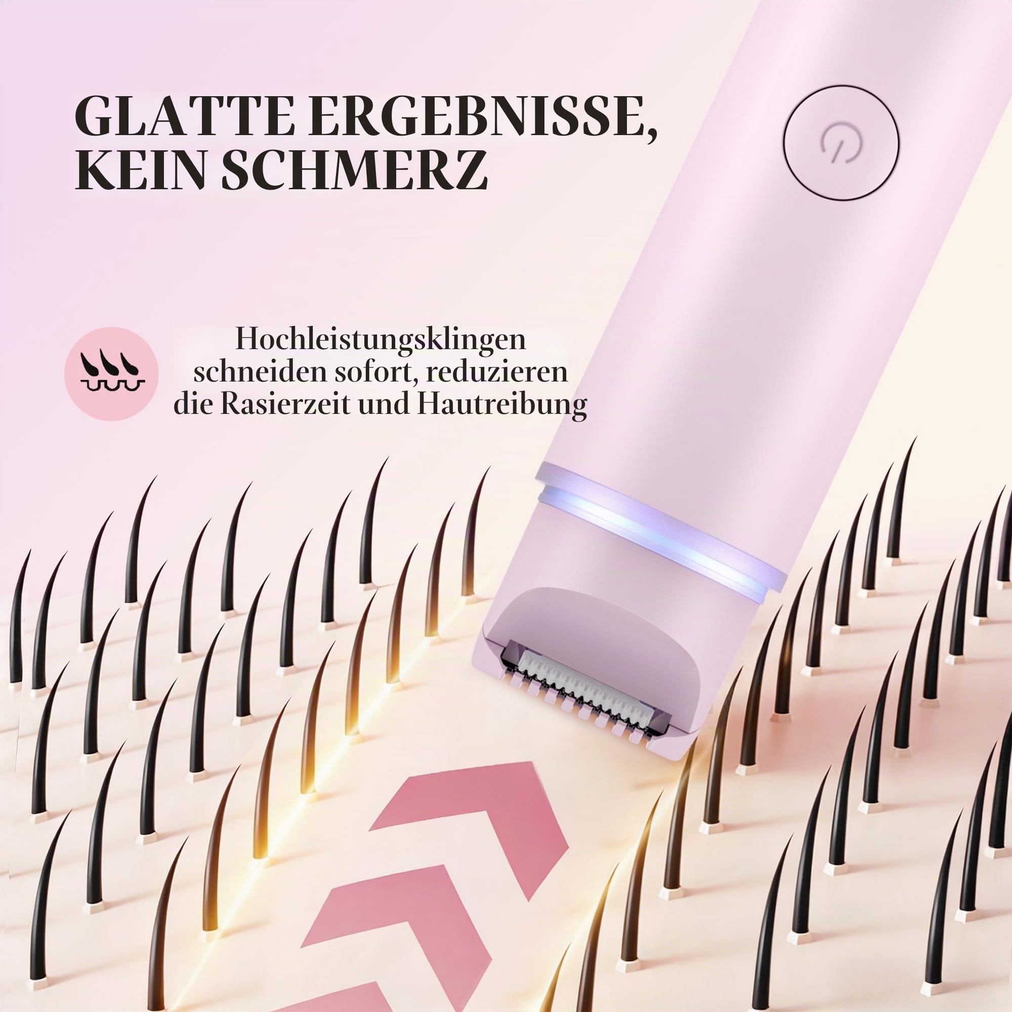 BarberBoss 2-in-1 Damenrasierer für Frauen, Bikini- & Gesichtshaarentferner, Doppelkopf Körper- und Gesichtstrimmer (Rosa) | Bikini- & Gesichtshaarentferner-Kit, Doppelkopf-Gesichts- und Körper-Trimmer, Präzisionslicht, Wiederaufladbar