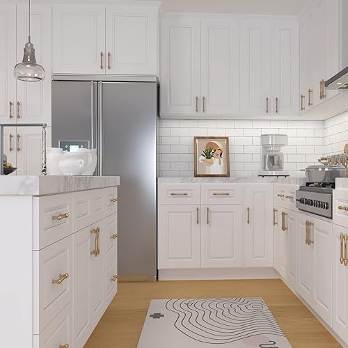 Miniatura 2 de LOVMOR Medicina, gabinete de baño montado en la pared con puerta de cierre suave, 12 pulgadas D30 W24 H, blanco tradicional