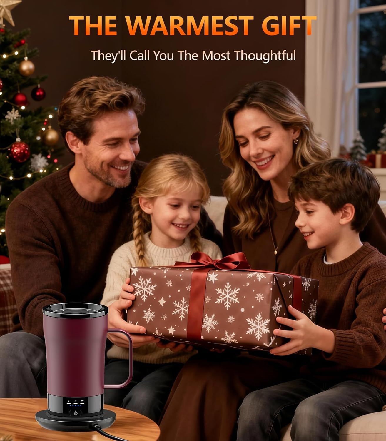 Self-Heating Coffee Mug, 14oz Heated Coffee Mug - Rechargeable Temperature Control Coffee Mug Keep Coffee Hot, Smart Mug Great Gift for Coffee Lovers & Slow Sippers - Image 2