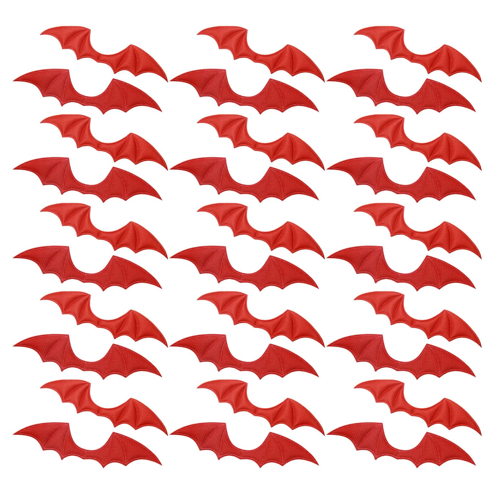 Whoasyst 30Pcs Cloth Bat Wing Sewing Embellishments for Halloween Costume Cosplay Headband Sewing Clothing Decoration Fabric Bat Ailerons