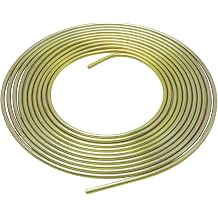 Car Brake Pipe 1/4" Galvanized Steel Tubing, 25ft Brake Line Coil for Vehicle, Auto Replacement Fuel and Oil Line Kit