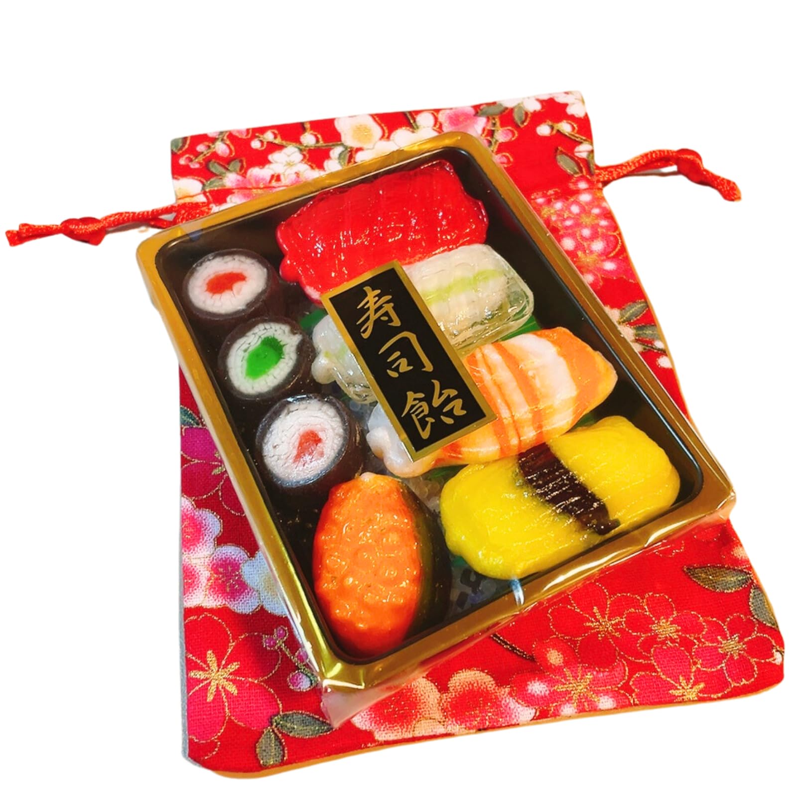 Sushi Candy Japanese Souvenir for Foreigners Delight with Japanese Pattern Bag (Sushi)