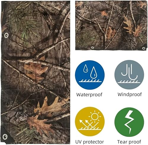Miniatura 3 de LOOGU Lona impermeable resistente, cubierta de polietileno multiusos de camuflaje de árbol biónico