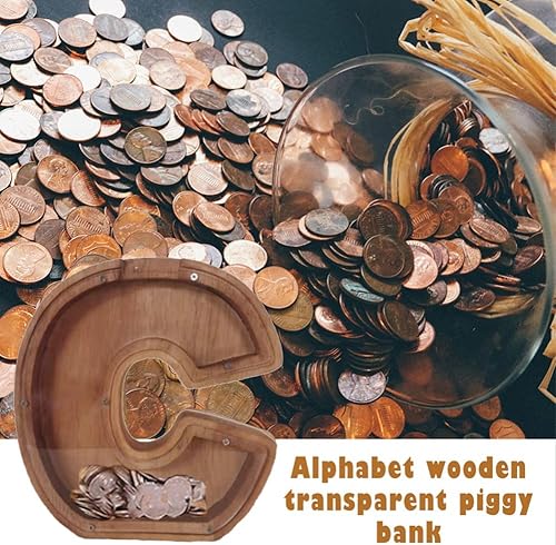 Miniatura 2 de Banco de dinero de madera, letras personalizadas, texto y texto grabado, caja de dinero de madera, regalo para niños, regalo de Navidad, cumpleaños,