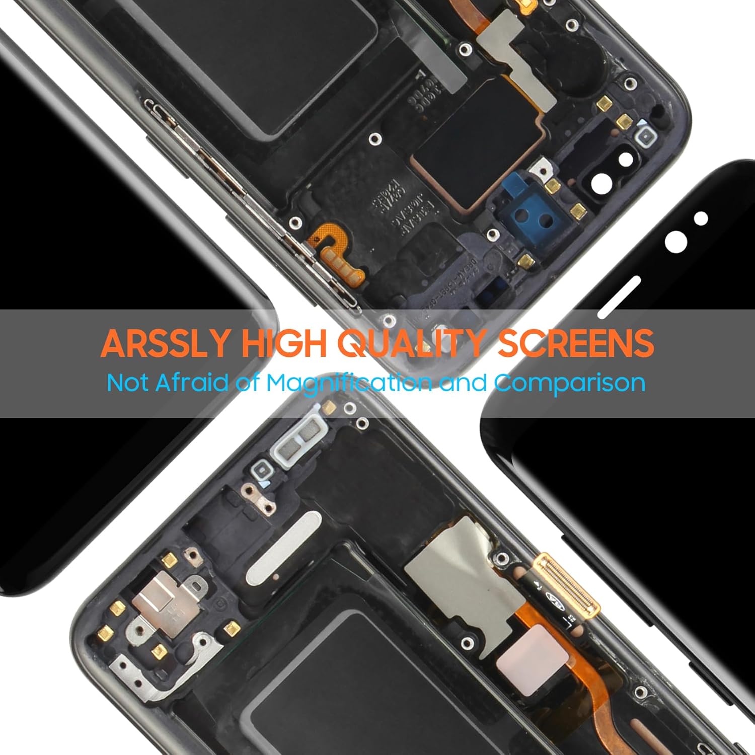 OLED for Samsung Galaxy S8 Screen Replacement for Samsung S8 LCD Display SM-G950F SM-G950U Touch Screen Digitizer Glass Assembly with Repair Kits (Black with Frame,Support Fingerprint)