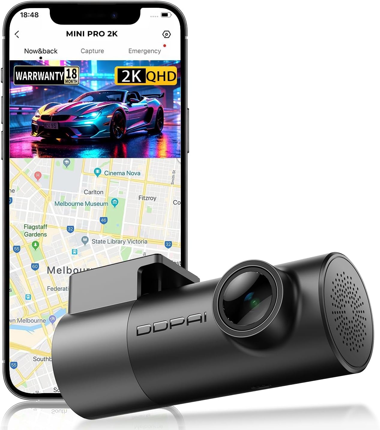 DDPAI 2K QHD Dashcam for Car, Wi-Fi Dash Cam with Night Vision