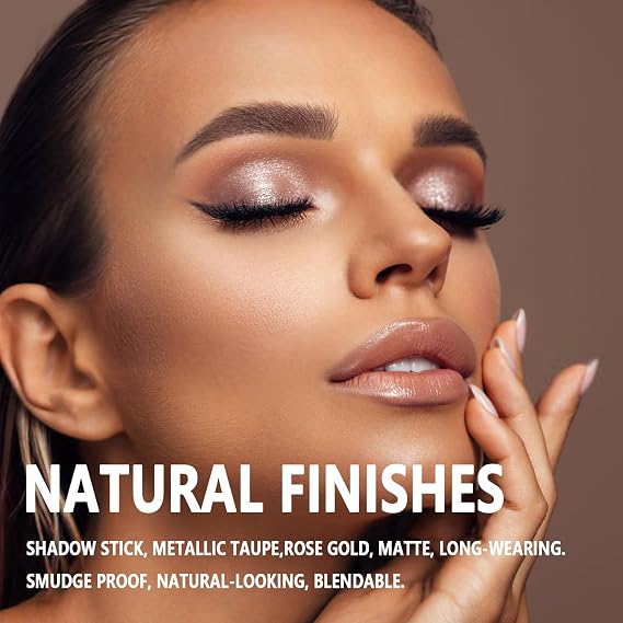 Cream Eyeshadow Stick,Waterproof Cream to Powder Eye Brightener Pencil
