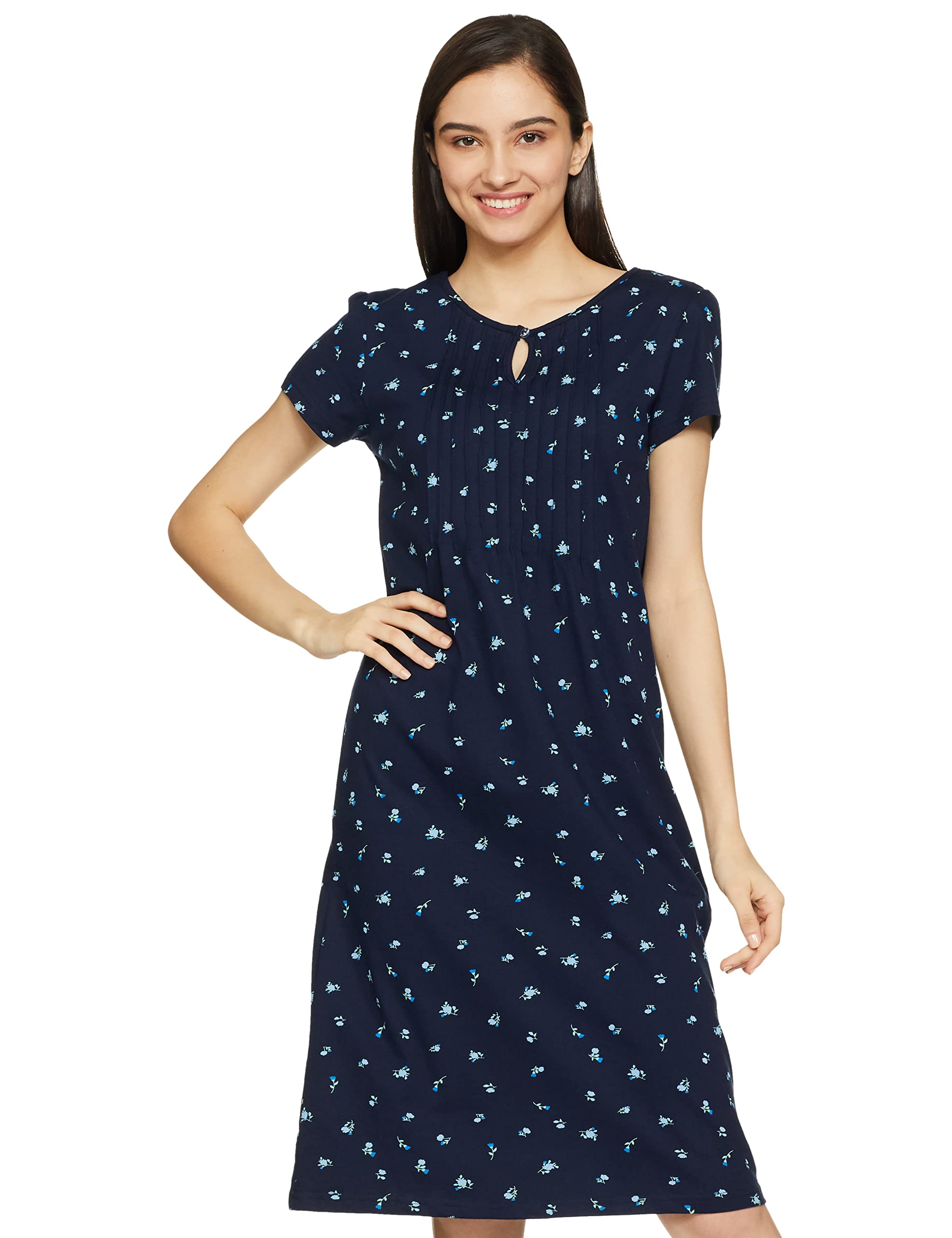 JockeyA100 Women's Super Combed Cotton Rich Relaxed Fit Solid Round Neck Three Quarter Sleeve T-Shirt