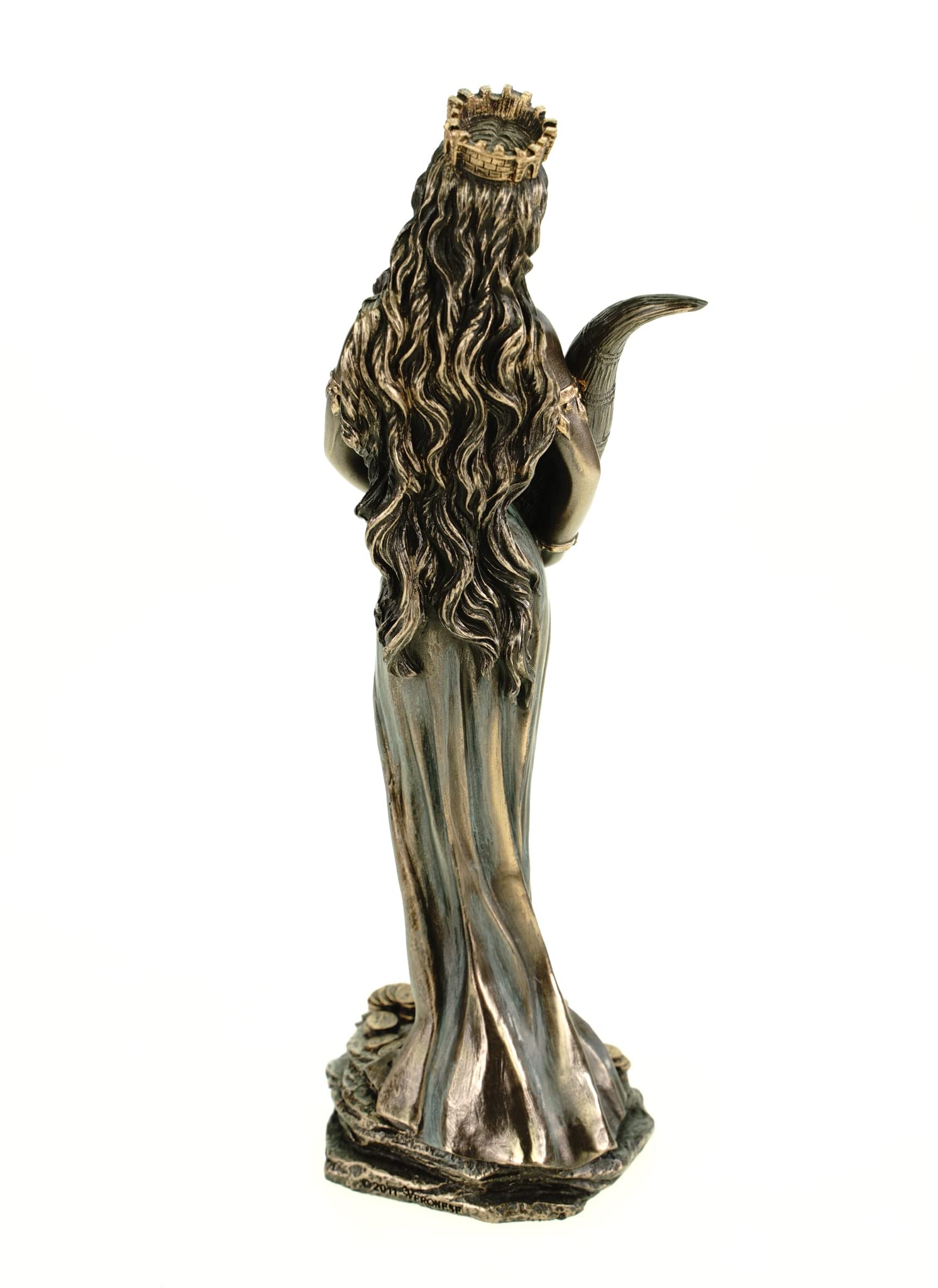 Dea romana Fortuna 19 cm figura bronzata Luck Gambling Veronese