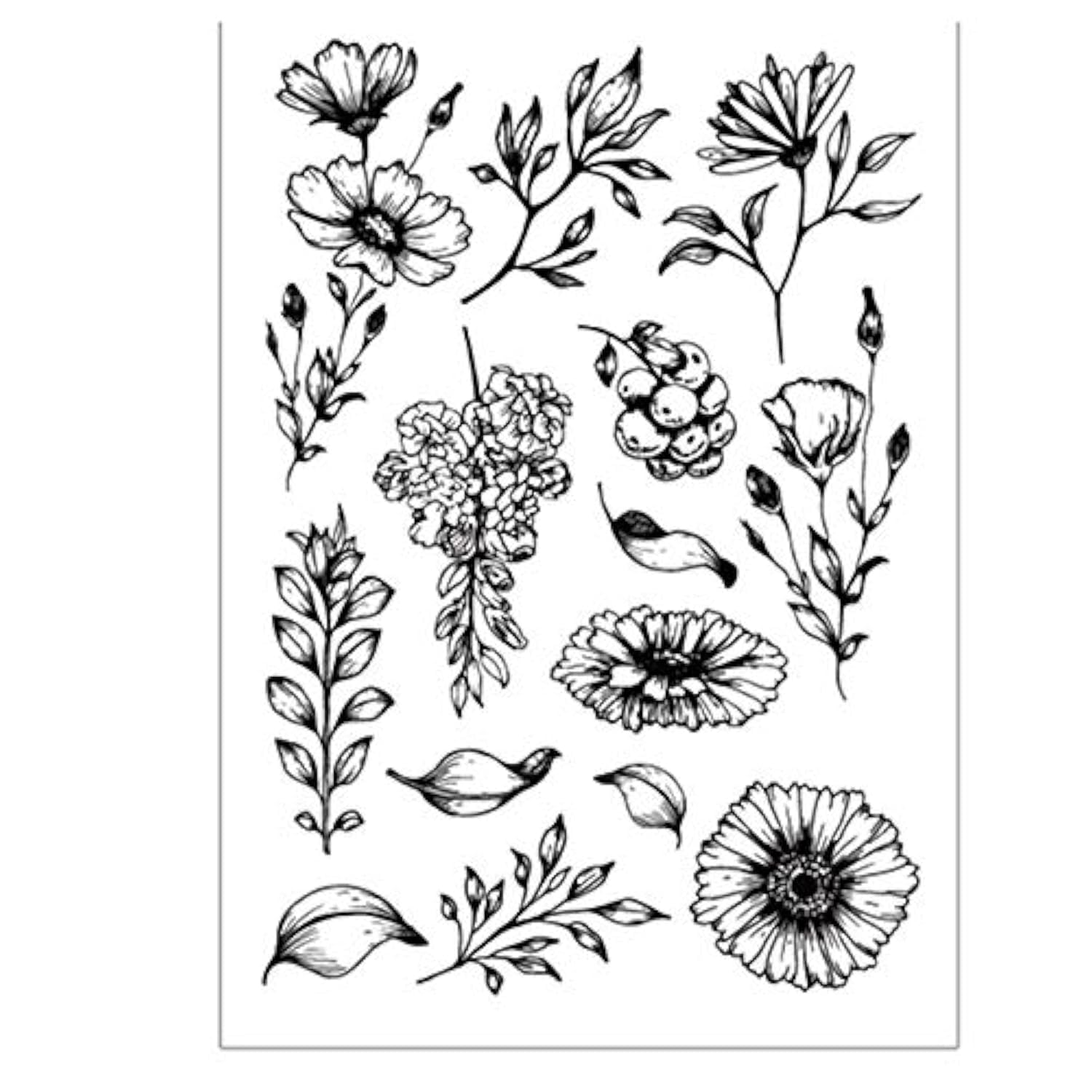 Arriettycraft Rope Background Flowers Leaves Stamps Rubber Clear Stamp/Seal Scrapbook/Photo Decorative Card Making Clear Stamp
