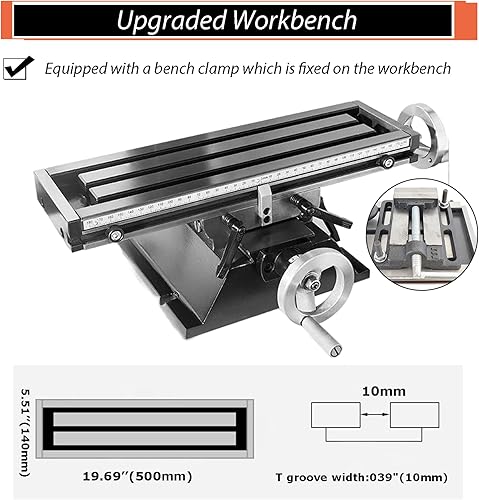 Miniatura 5 de INTBUYING Mini fresadora de mesa de alta precisión de 600 W, motor sin escobillas MT2 multifuncional de 50-2250 rpm WMD16V 110V