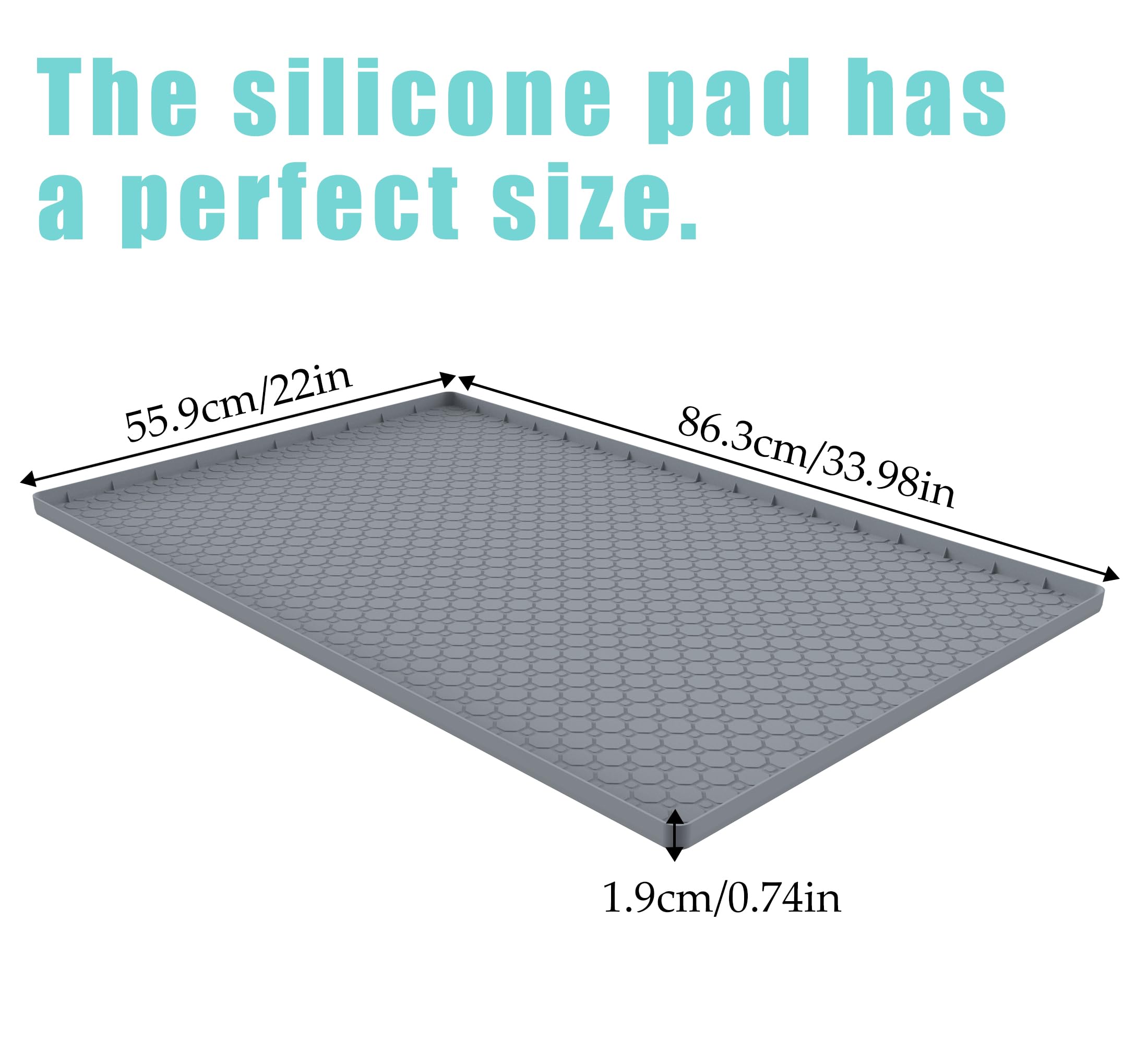 Large Silicone Craft Mat with Raised Edges for Resin Art & Epoxy Projects | Heat-Resistant Non-Slip Surface, Spill Containment Walls, Easy-Clean Design — Amazon image 2