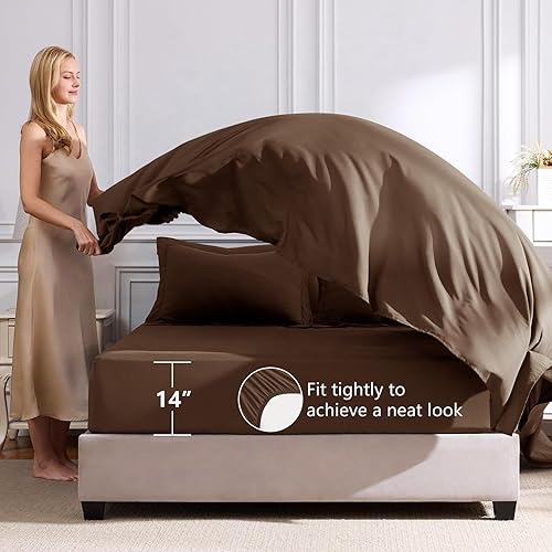 Miniatura 246 de CozyLux Juego de edredón de tamaño Queen, rojo burdeos, toda la ropa de cama en una sola bolsa, 7 piezas: edredón, fundas de almohada y de almohada