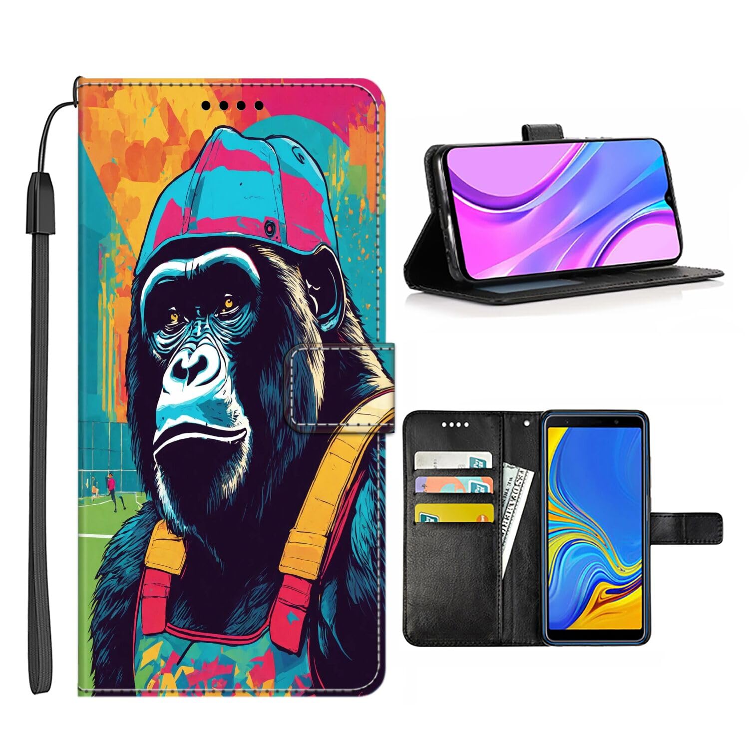 CHUANSHI Wallet Case for LG G8 G8S G8X G7 G6 G5 K20 K22 K31 K40 K40S K42 K50 K50S K51S K52 K62 K61 K71 Gorilla-AA27 Kickstand Card Slots Protective Multifunction