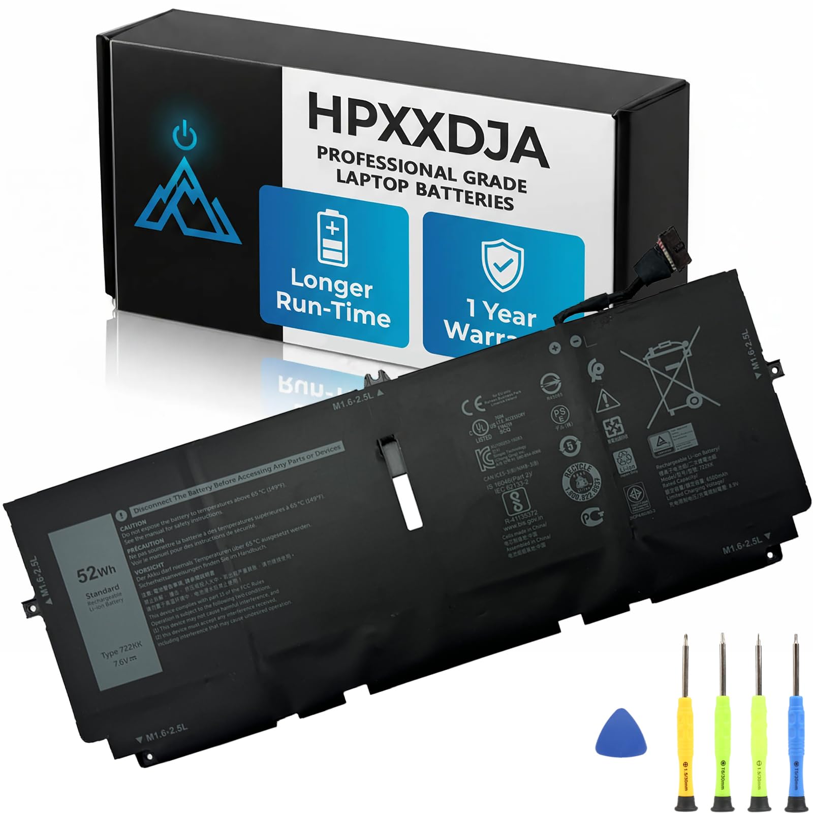 Amazon.com: HPXXDJA 722KK Laptop Battery Replacement for Dell XPS
