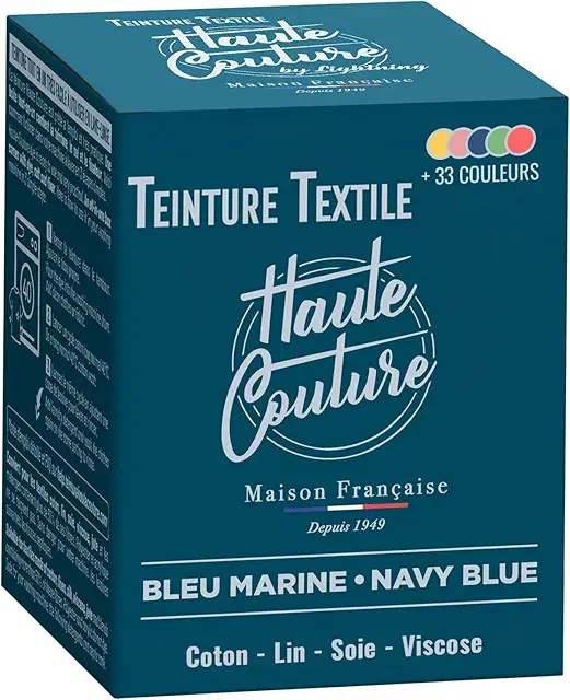 Teinture Textile Haute Couture Bleu Marine 350g - Prêt à l'emploi pour Vêtements et Tissus