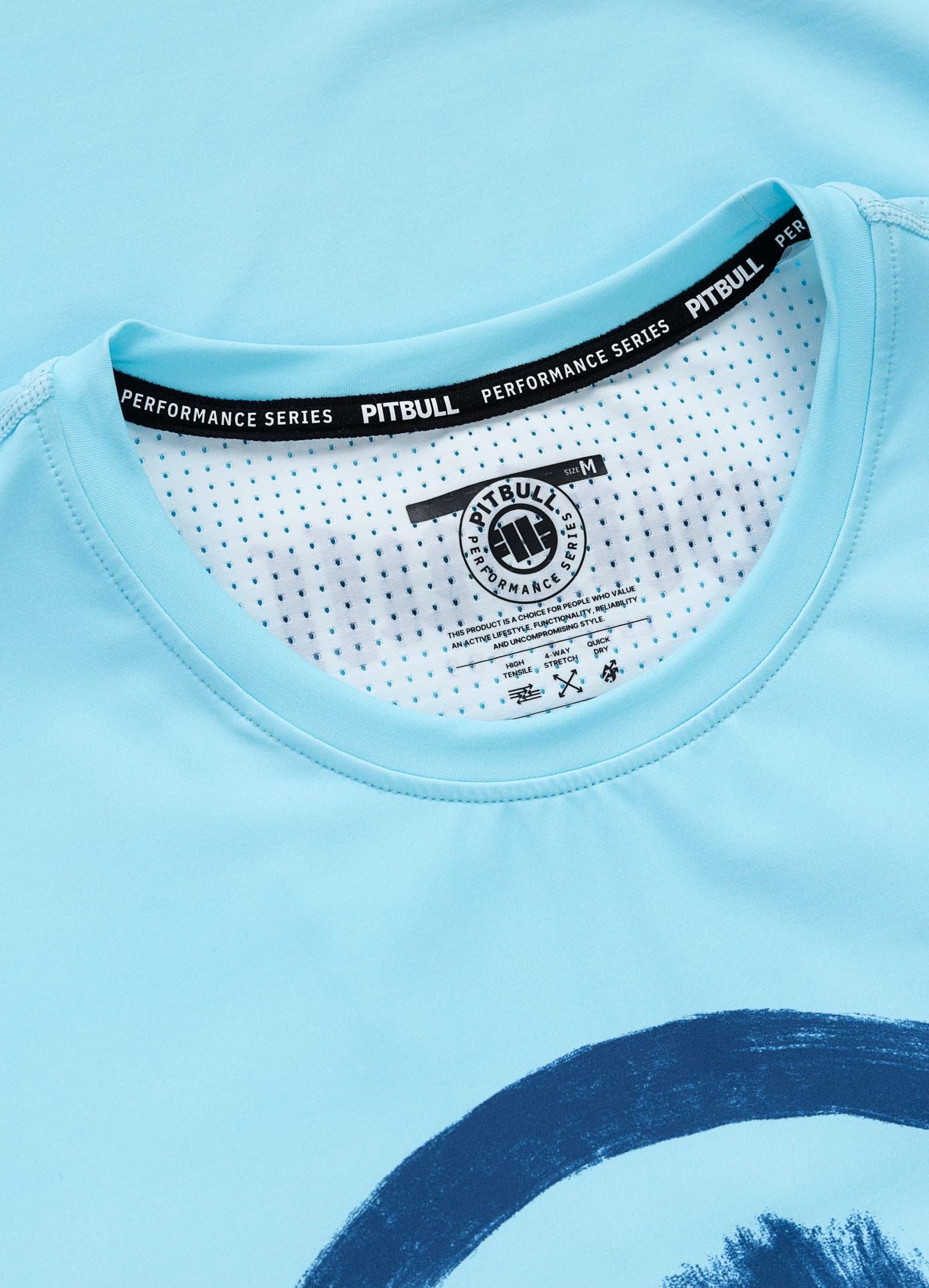 PITBULL- T-Shirt Herren MESH Logo Palms, Trainingsshirt, Funktionsshirt