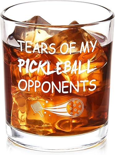 Futtumy Tears of My Pickleball Opponents - Vaso de whisky, divertidos regalos de pickleball para hombres, amigos, amantes del pickleball y