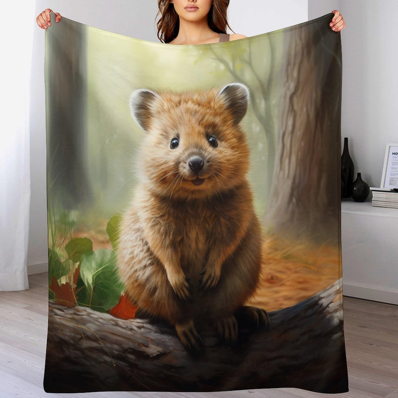 Couverture en flanelle de haute qualité Quokka super douce