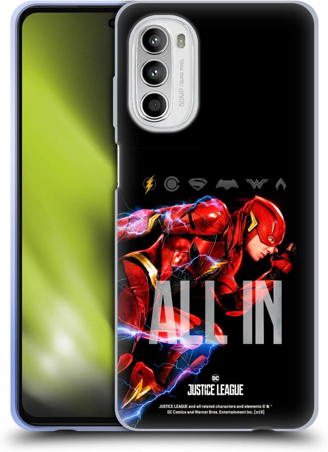 Head Case Designs Officially Licensed Justice League Movie The Flash Posters Soft Gel Case Compatible with Motorola Moto G52