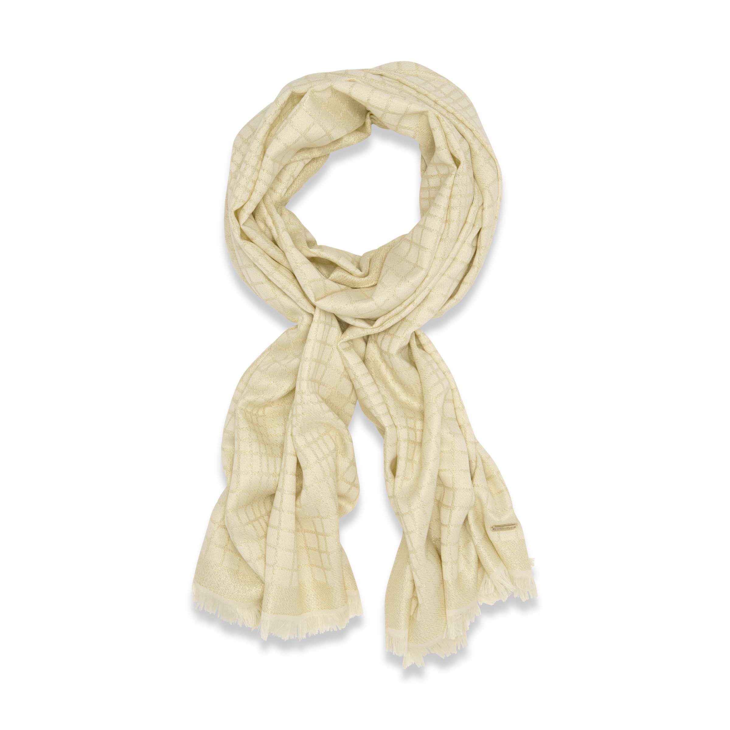 Calvin Klein Ladies Lightweight Wrap Scarf Fashion Scarf Eggshell One Size, Eggshell, One size