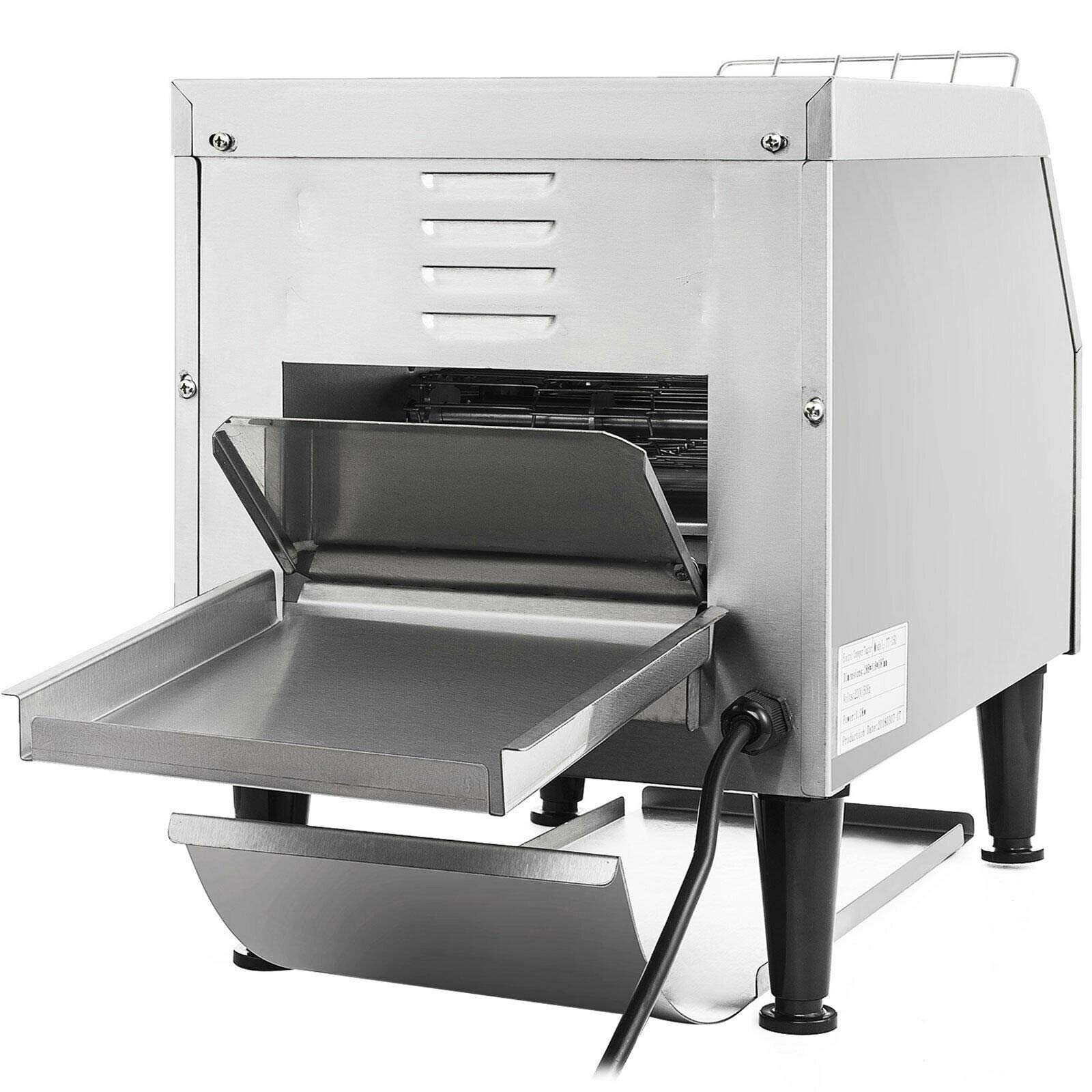VEVOR Commercial Conveyor Toaster, 150 Slices / Hour, 1340W Stainless