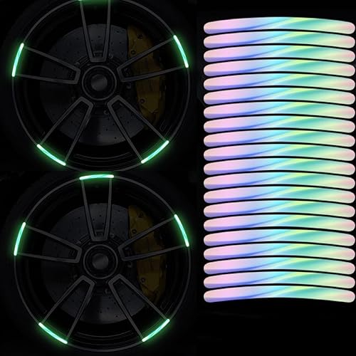 Miniatura 8 de 100 calcomanías reflectantes para llantas de automóvil, impermeables, reflectantes, para llantas, tiras decorativas de seguridad para automóvil,