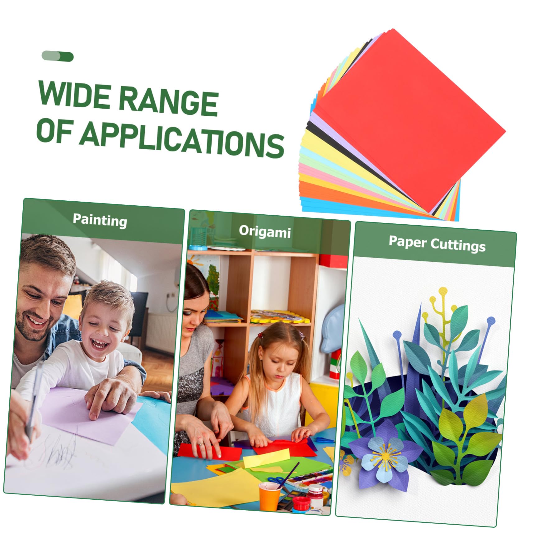 TEHAUX 50 Pezzi Carta Colorata A3 200g per Festa Scuola Decor, Carta da Costruzione Pastello Sicura e Versatile per Progetti Creativi e Bricolage Ragazzo Ragazza
