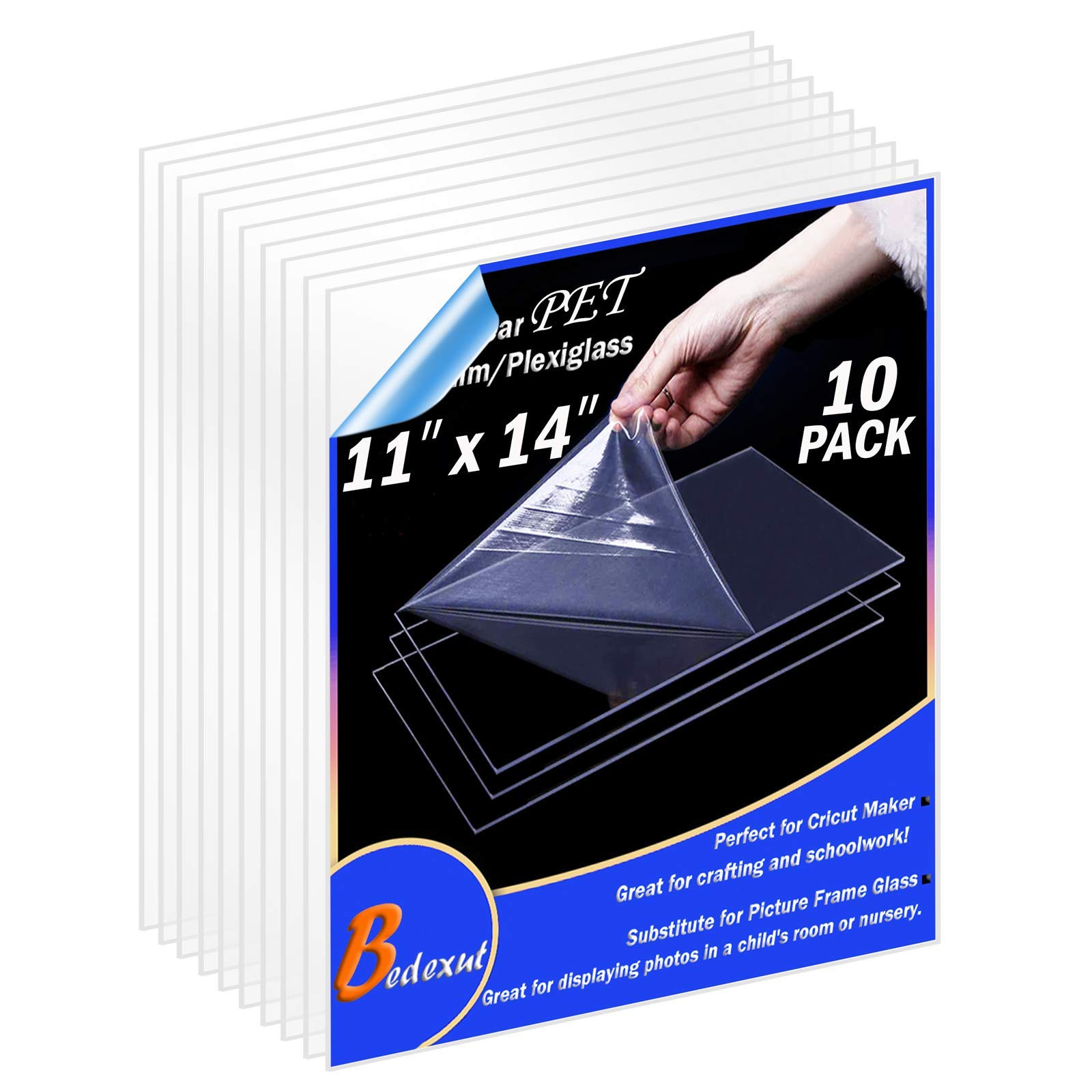 Buy Bedexut 10 Pack 11x14" Plexiglass Sheet, 0.05" Thick,Clear PET