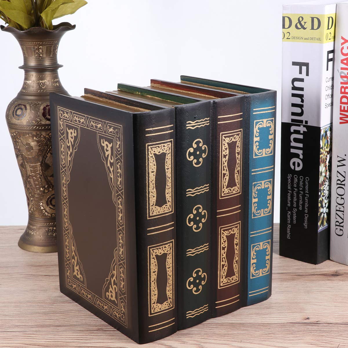 TOPBATHY 4 Scatole A Forma Di Libro Finti Libri Vintage Decorazioni Per