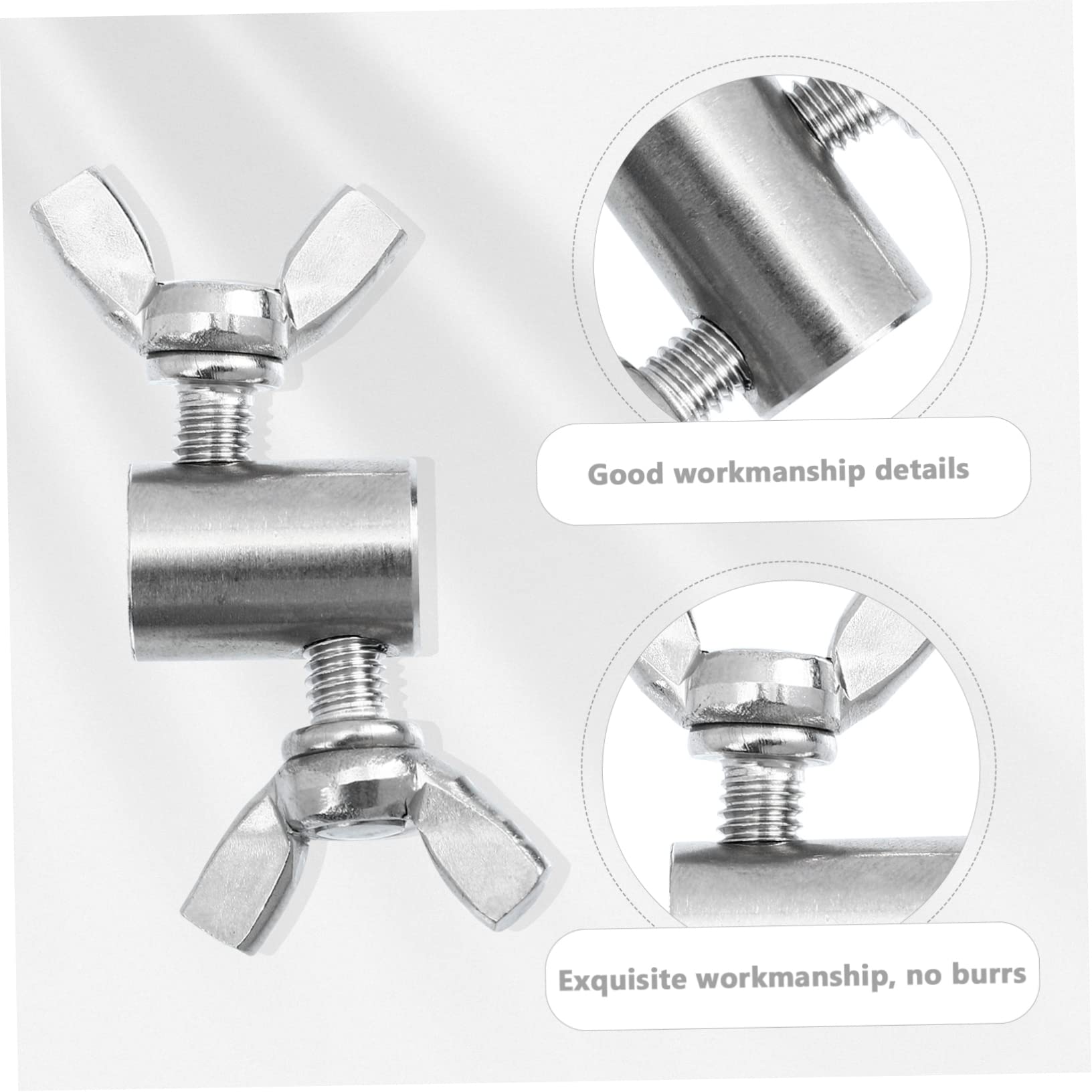 Unomor Stainless Steel Wire Rope Cable Clip Butterfly Clamp Set 4pcs for Lifting Securing