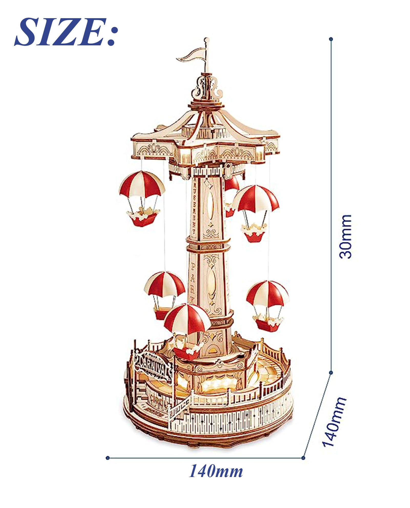 Amazon.com: NPQPNAFC 3D Puzzles for Adults Parachute Tower Unique