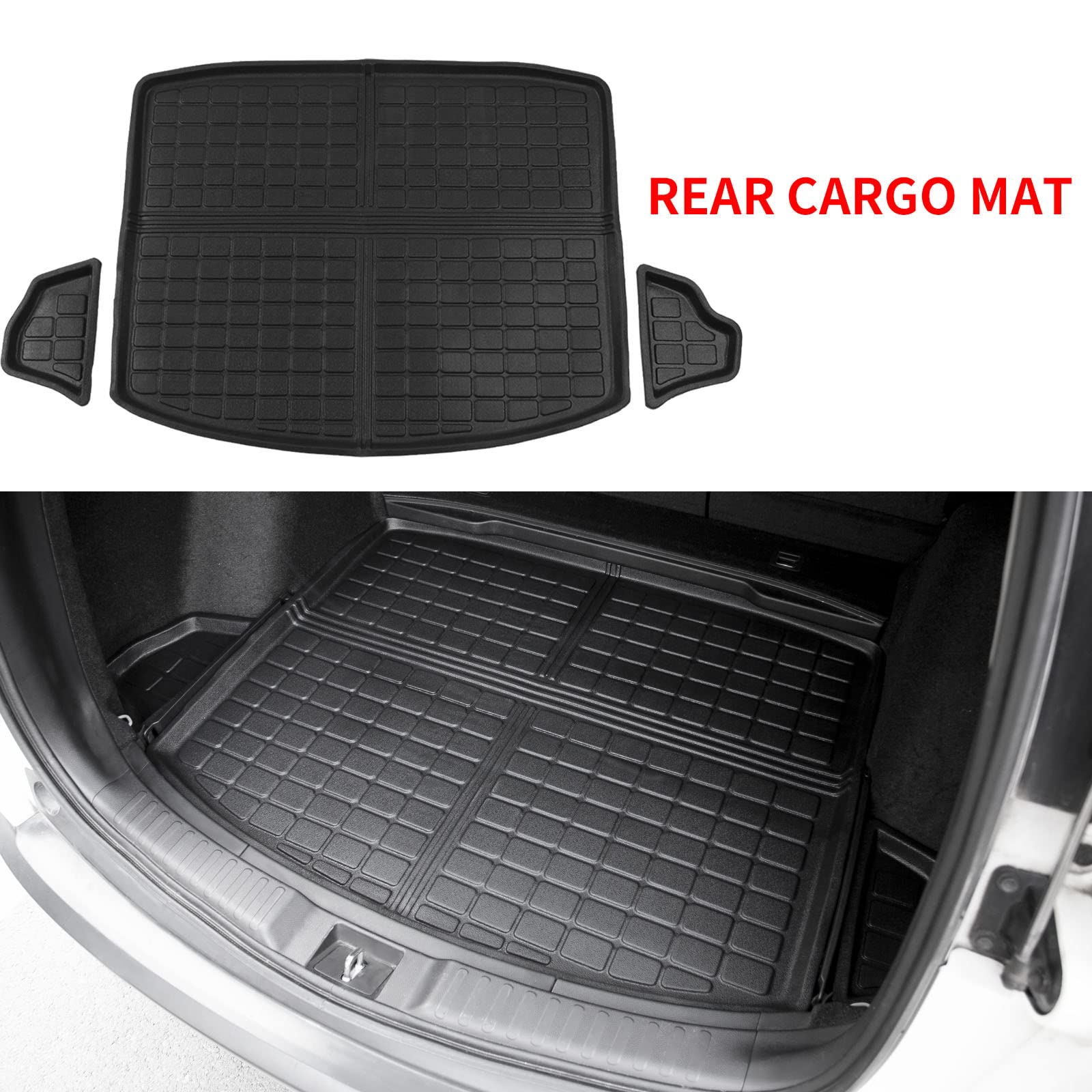 powoq Fit 2017-2022 Honda CRV Trunk Mat Rear Cargo Mat Cargo Liner Trunk Liner All Weather Mat for 2017 2018 2019 2020 2021 2022 Honda CRV Accessories (Rear Trunk Mat, Fit Fuel Model)