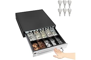 16" Heavy-Duty Manual Cash Drawer for Efficient Cash Management
